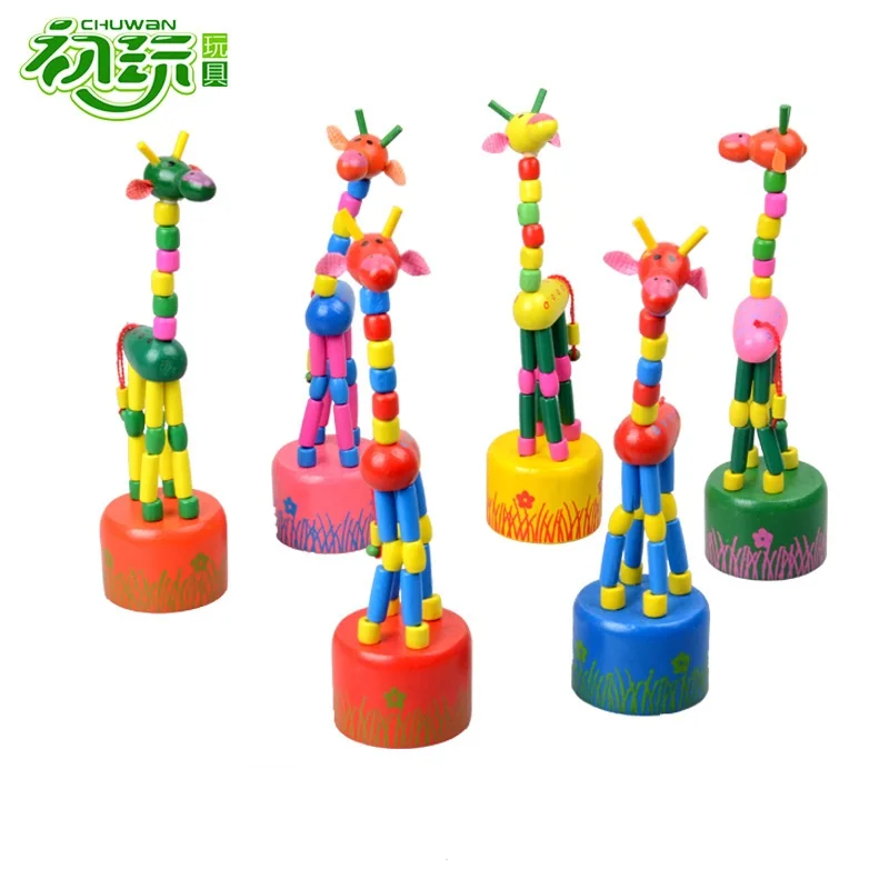 Wooden Baby Swing Dancing Giraffe brinquedos Funny juguetes games Rocking Animals kids toys for children action