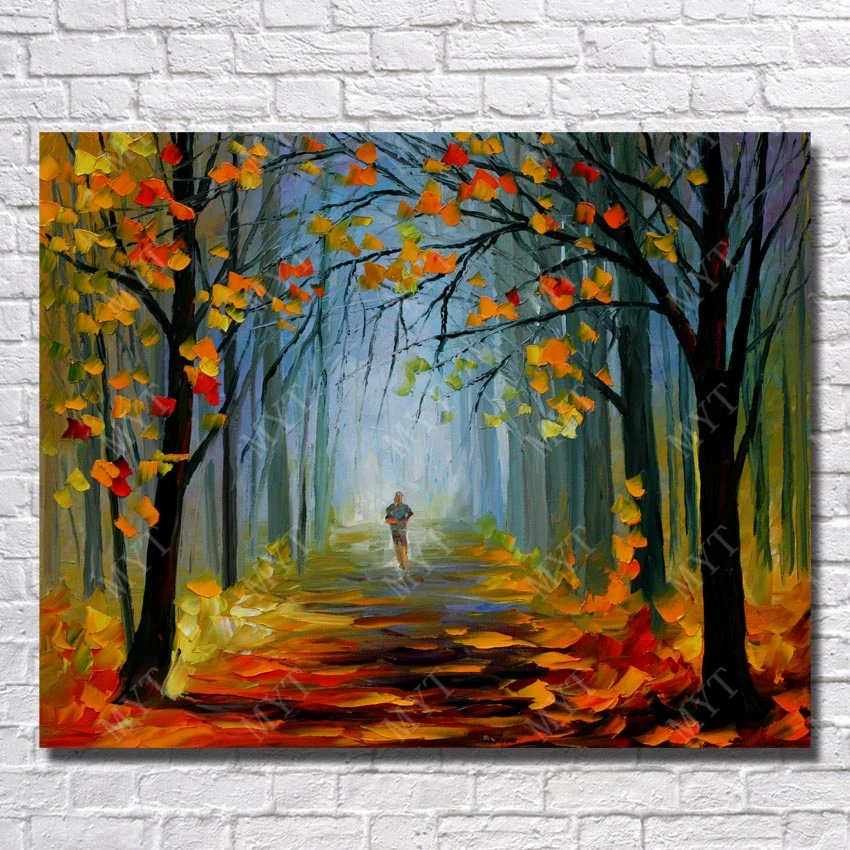 Top quality canvas oil painting landscape wall art picture handmade