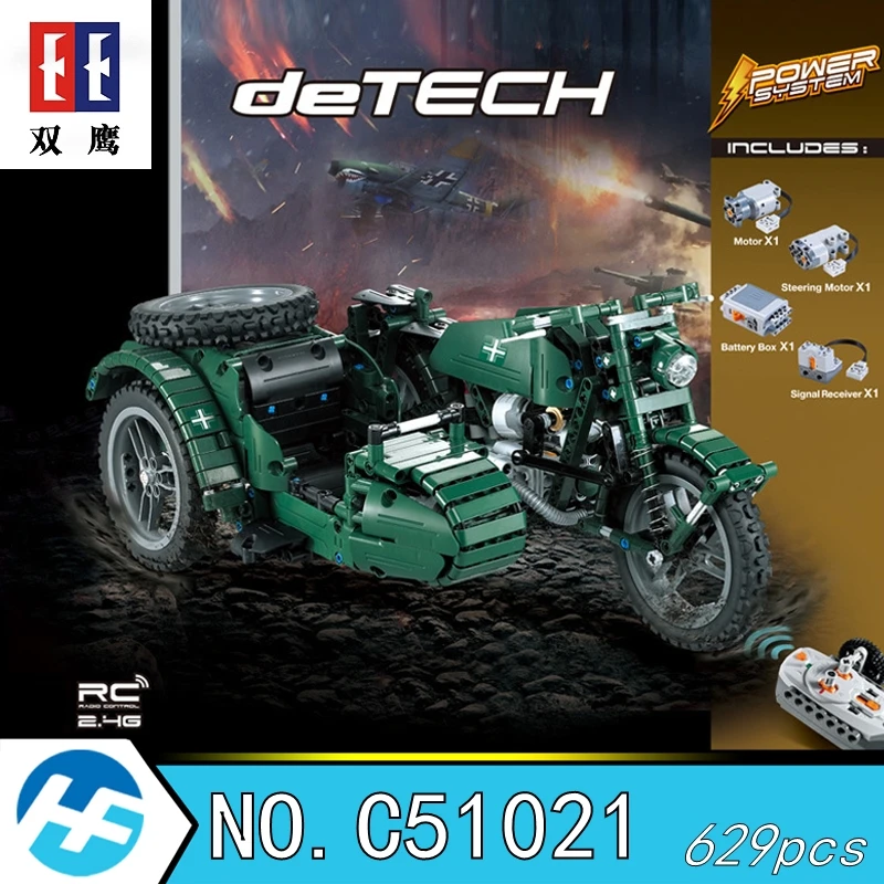 

CADA World War II Military RC Remote Control Motorcycles Compatible LGSet Technic Building Blocks Bricks Toys Gifts