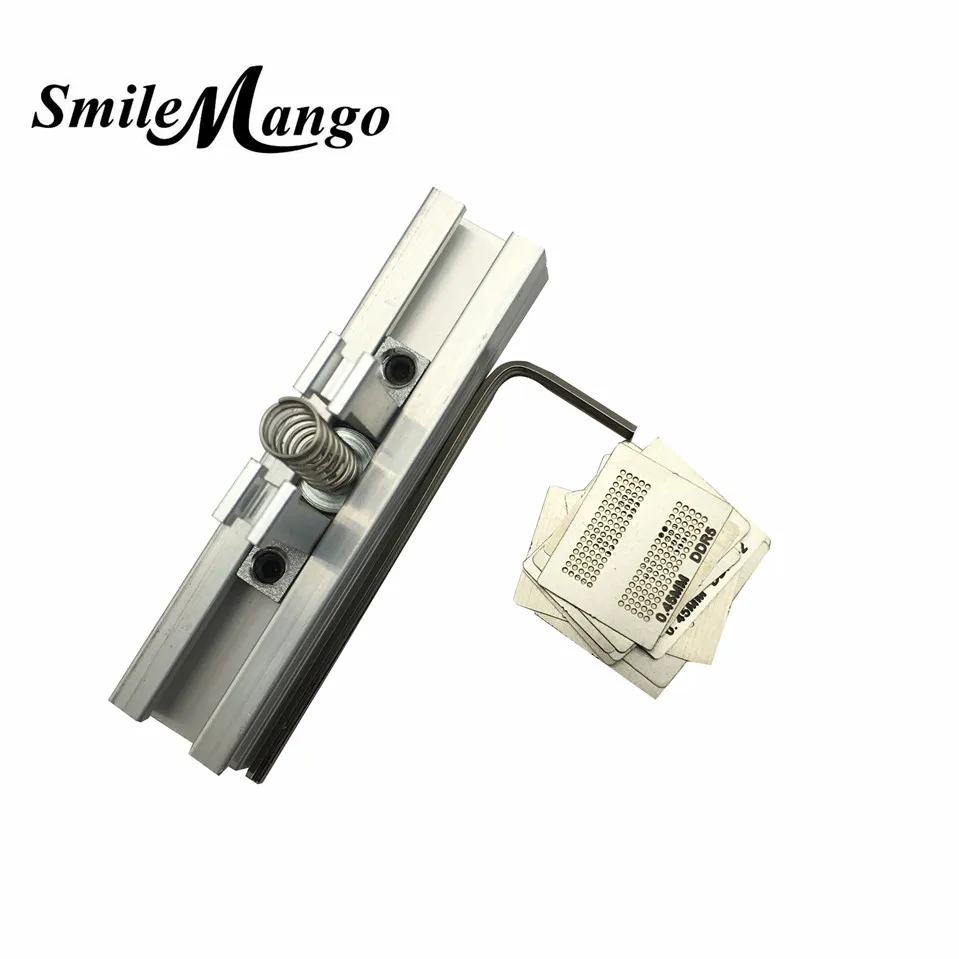 

12pcs Memory Directly Heat BGA Reballing Stencils Template Holder Jig For DDR1 DDR2 DDR3 DDR5 C0009 Welding Rework Repair