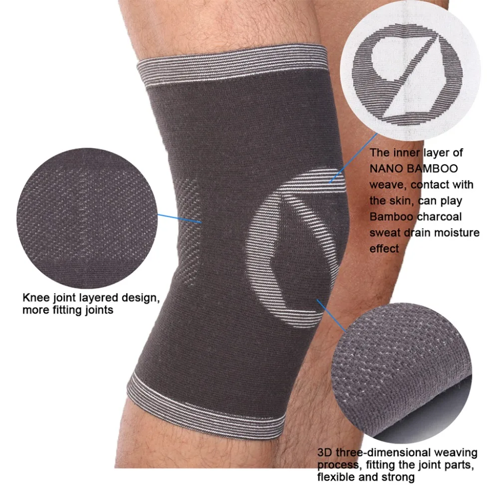 MumianA05 Bamboo Elastic Knee Brace Bracelet Volleyball Knee Braces