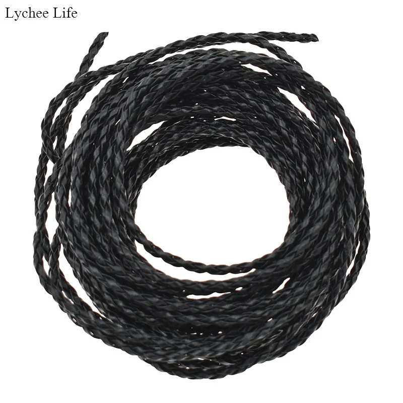 Lychee Life домашний текстиль скрученный Плетеный кожаный шнур ручной работы