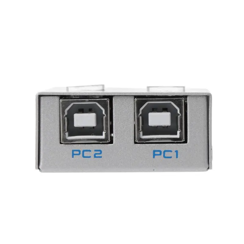 Автоматический Ручной USB 2,0 распределительный переключатель алюминиевый сплав 2 порта адаптер для ПК компьютер принтер сканер переключатель устройства Аксессуары