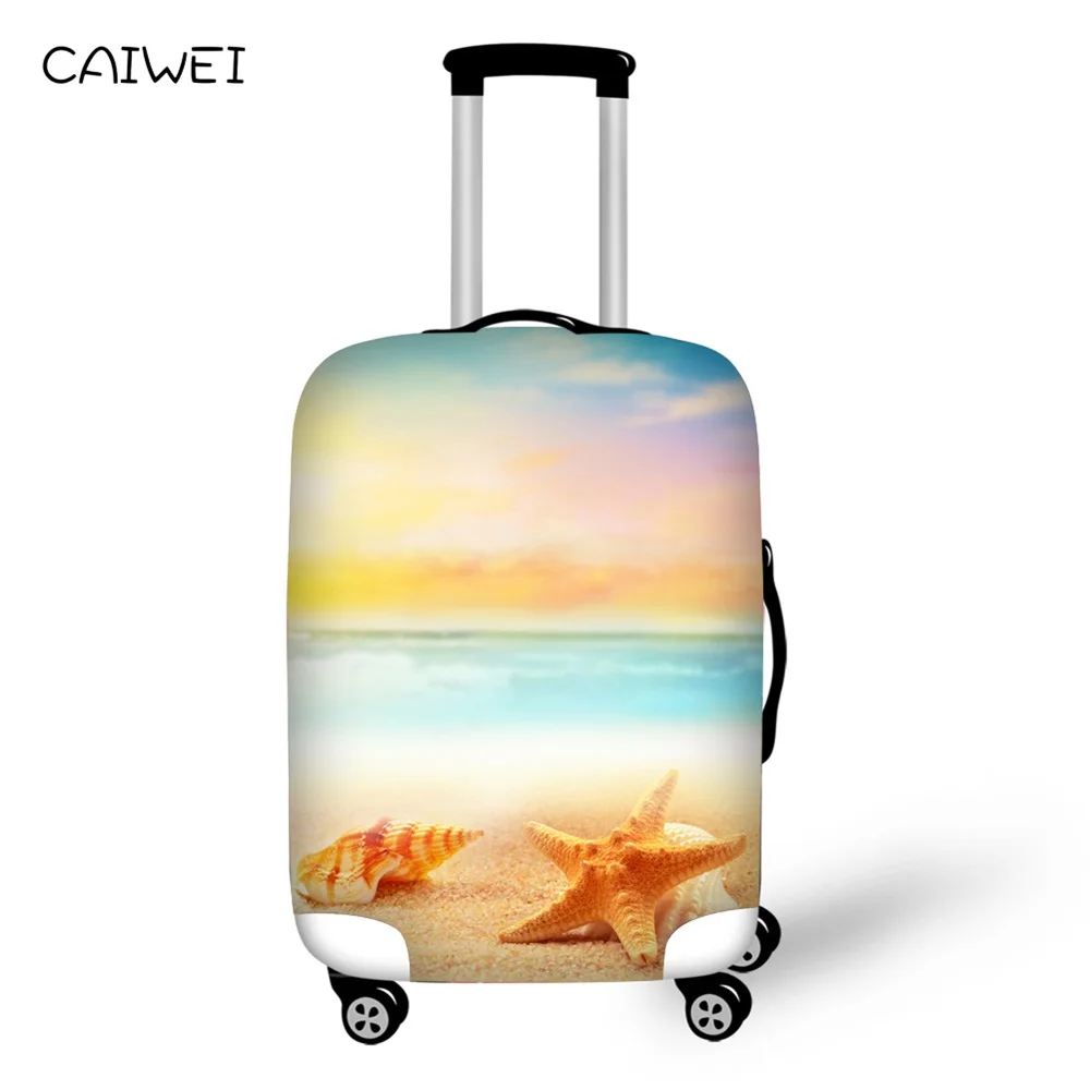 Эластичный уплотненный чехол для путешествий, защитный чехол для багажа, Пляжная Морская звезда, чехол для 18 ''-30'', чехол для костюма, аксессуары для путешествий - Цвет: Фиолетовый