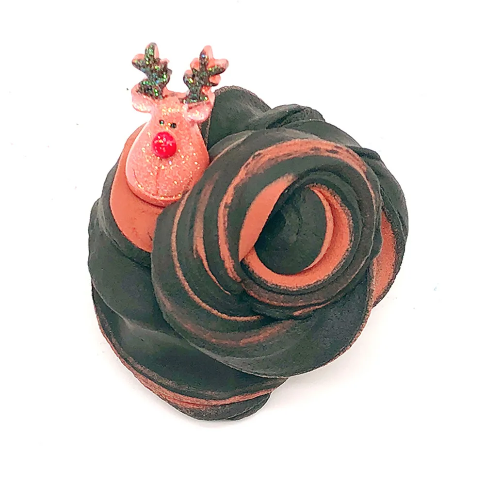 Пластилин игрушка Детские игрушки Рождественская елка грязевая слизь шпатлевка Ароматизированная глина для стресса игрушка-Лизун Рождественский подарок#518