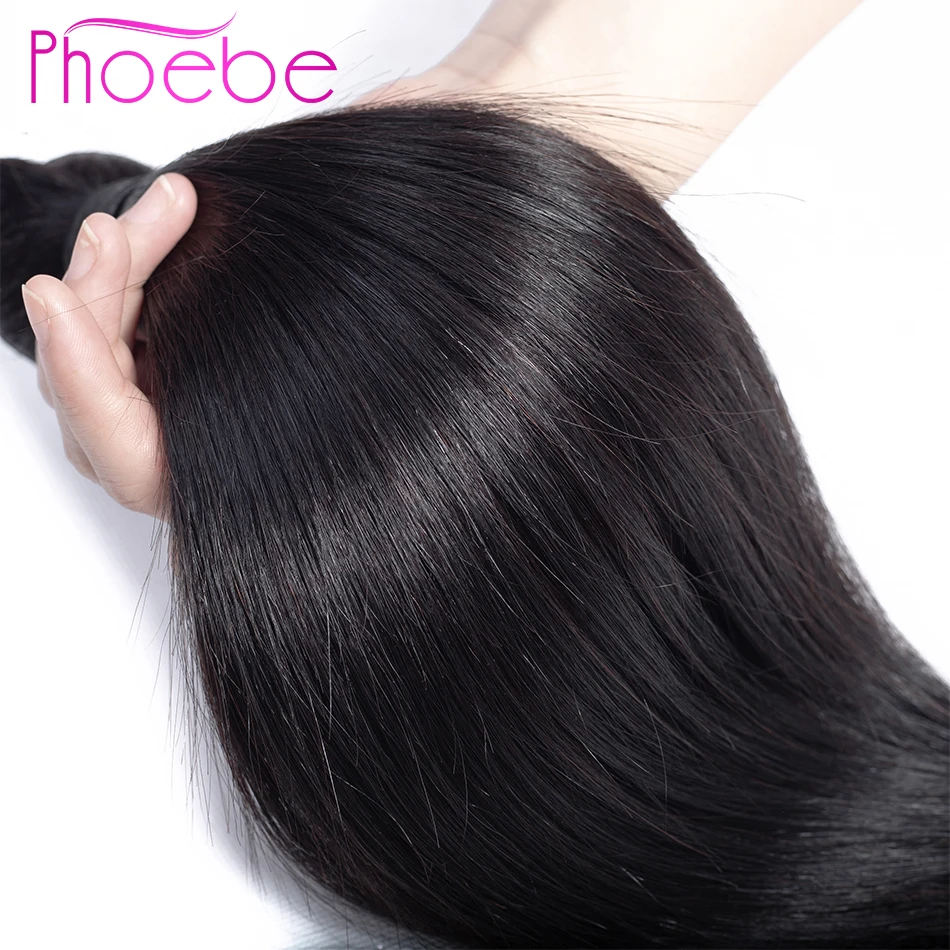 Phoebe Malaysia Straight Human Hair Bundles With Lace Closure Natural Color Remy Hair 3 Bundles With Closure Hair Extensions Phoebe Malaysia Straight Human Hair Bundles With Lace Closure Natural Color Remy Hair 3 Bundles With Closure Hair Extensions