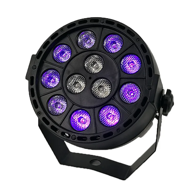 Led Par Светильник 12x3 Вт DJ вечерние светильник s RGBW Диско эффект сценический светильник ing с 8 каналов украшение для украшения звук активный - Цвет: Only UV Black Body