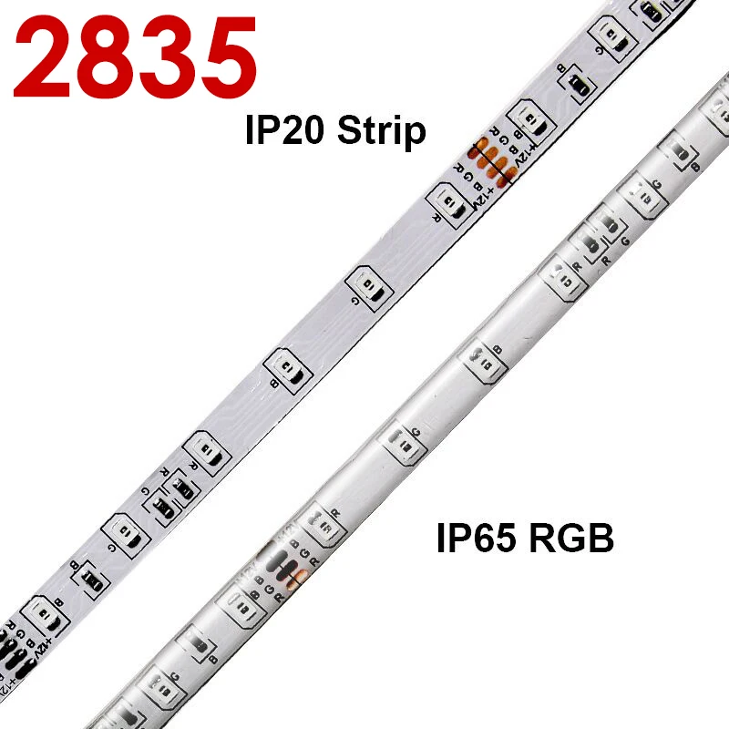 Rgb светодиодная лента 5 м 60 светодиодов/m SMD 2835 Светодиодные полосы DC 12 В IP65 Водонепроницаемый гибкие клейкие ленты белый теплый белый красный зеленый синий желтый лента светодиодная