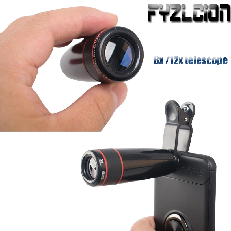 

Телескоп с телескопическим зумом 8x /12x, новинка, Warhead Lens для ваших планшетов, оптический объектив с универсальным зажимом для всех планшетов