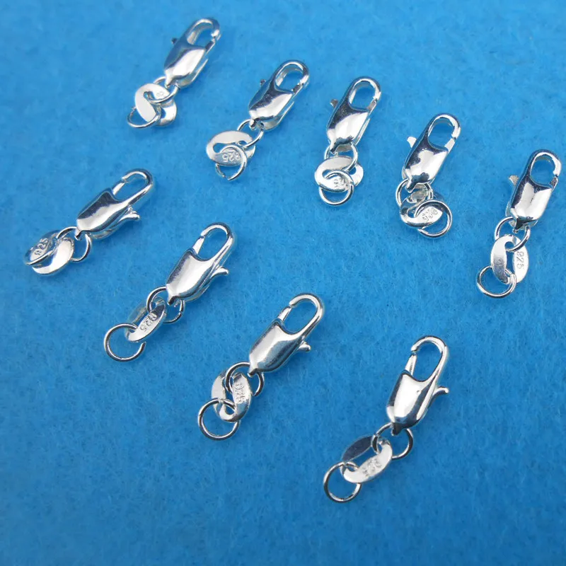 

50PCS Real 925 Sterling Silver Lobster Clasps For Necklace Bracelet With Pj004