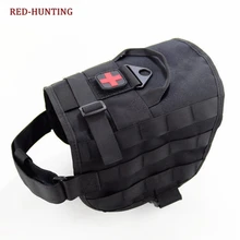 Тактический Жилет для собак Molle, уличная военная одежда для собак, шлейка, нейлоновый дышащий жилет для собак с воздушной сеткой, черный, зеленый, песочный