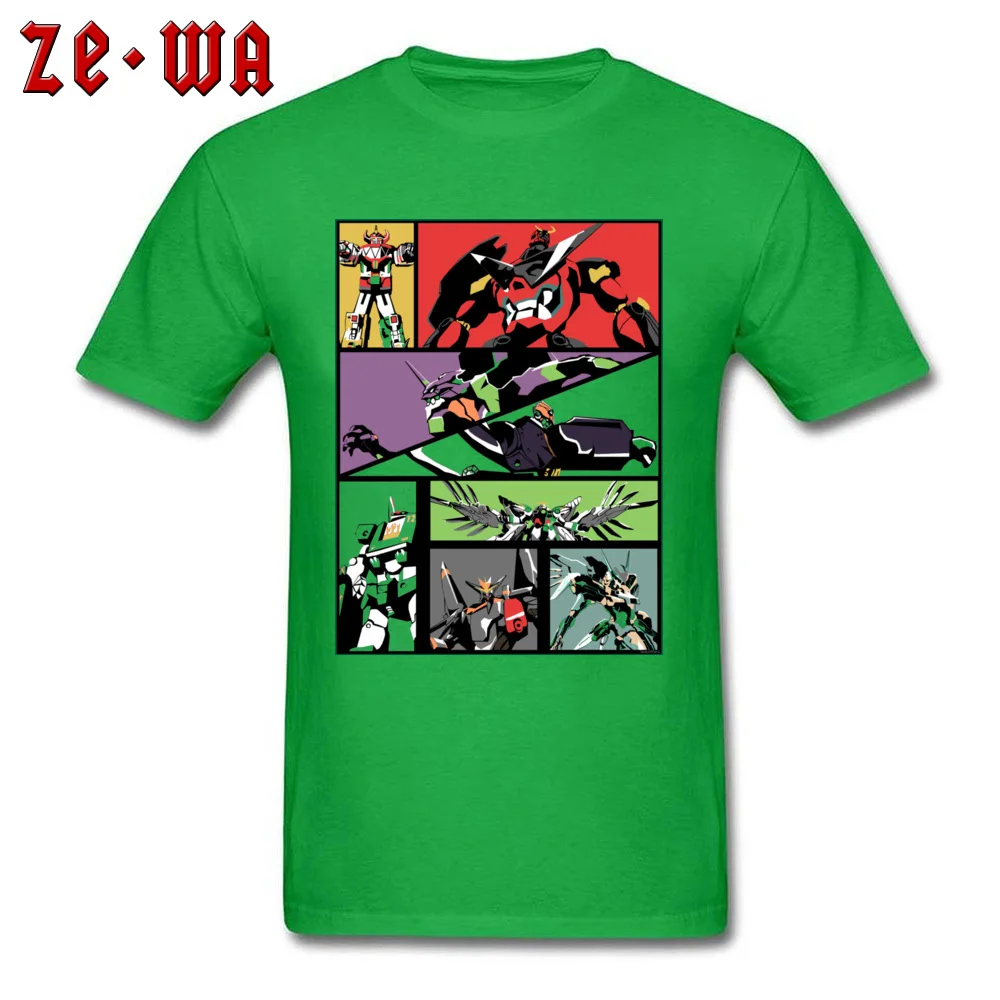 Super Robots 4294 Pure Cotton Tops T Shirt for Men Party Top T-shirts Europe Newest Crew Neck T-Shirt Short Sleeve Super Robots 4294 green