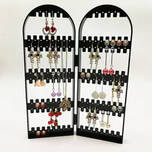 Новое поступление ювелирных изделий дисплей ювелирных изделий Органайзер Серьги Органайзер акриловый держатель ювелирных изделий макияж ювелирных изделий Органайзер черный цвет