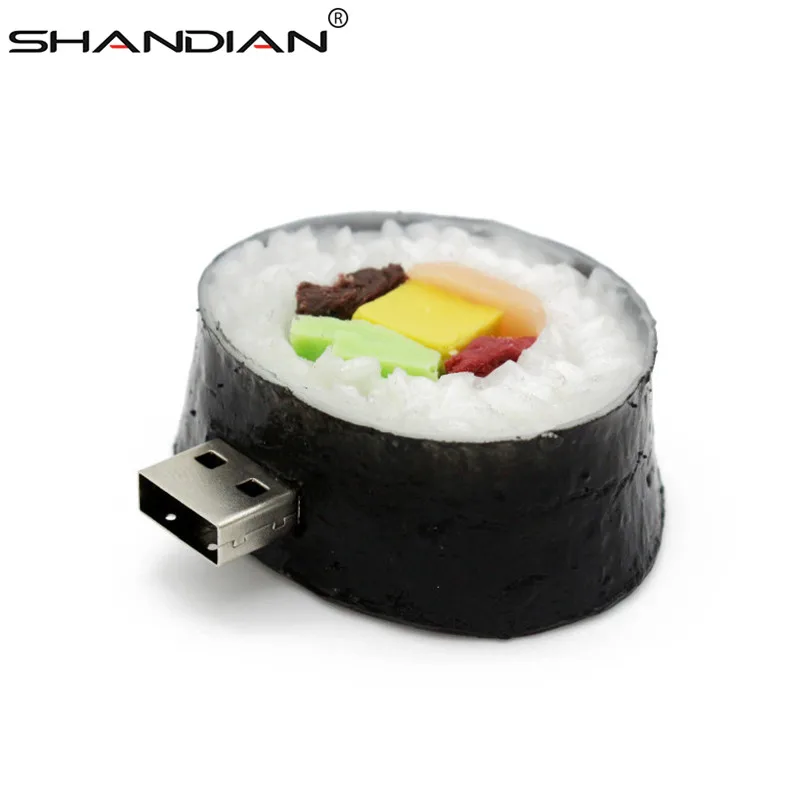 SHANDIAN, usb флеш-накопитель для еды, креативный, гамбургер, суши, арбуз, флешка, 4 ГБ, 16 ГБ, 32 ГБ, карта памяти, u-диск, Подарочный игрушечный накопитель