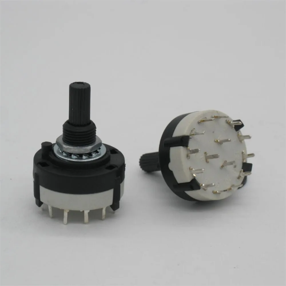 3P4T 3 Pole 4 Position 26mm Single Wafer Band Selector Rotary Switch 