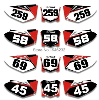 

NICECNC Custom Number Plate Background Graphics Sticker & Decal For Honda CRF250 CRF250R 2008 2009 CRF 250 250R