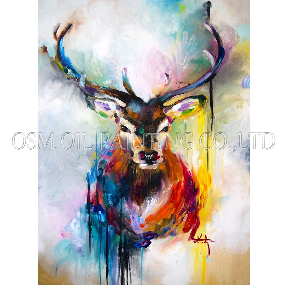 DEER OIL PAINTING