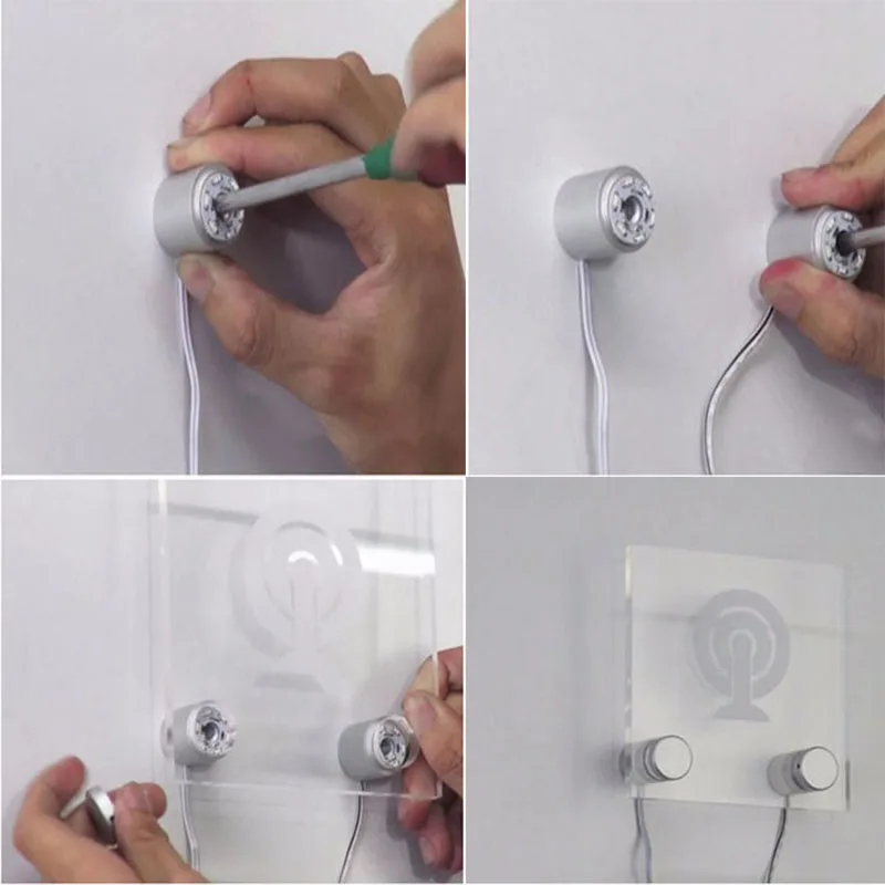 LED Wall light Illuminate Screw Standoffs steady Aluminum alloy Fastener Signage Acrylic billboard Advertising Symbol hook Nail