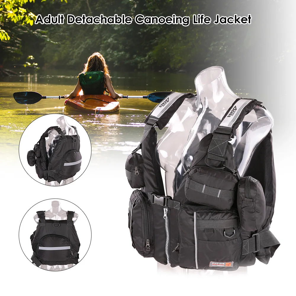 

Adult Detachable Buoyancy Aid Sailing Kayak Canoeing Fishing Life Jacket Vest