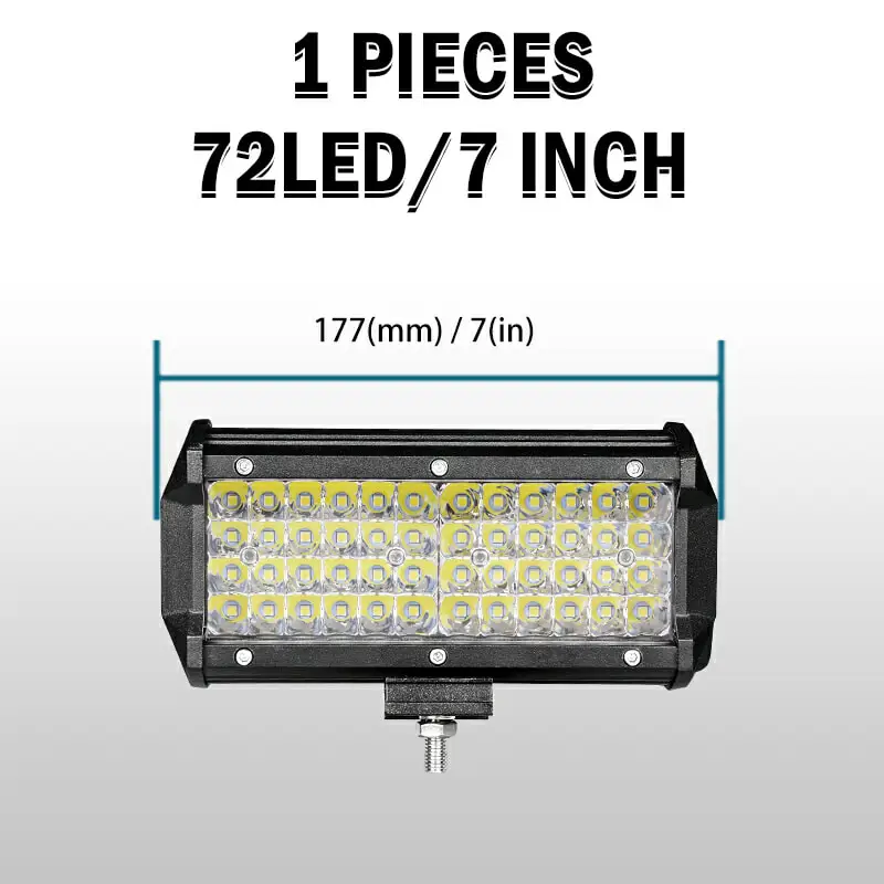 4 7 12 17 20 дюймов Quad строкавнедорожник внедорожный точечная Светодиодная рабочая лампа луч светодиодный светильник бар Точечный светильник для Jeep SUV УАЗ ATV автомобилей 4x4 трактор 12V 24V - Цвет: 7 inch