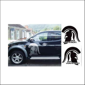 

car stickers 2 Pcs WARRIOR graphic Vinyl sticker side rear tailgatecar accessories decal for mitsubishi l200 triton pickup