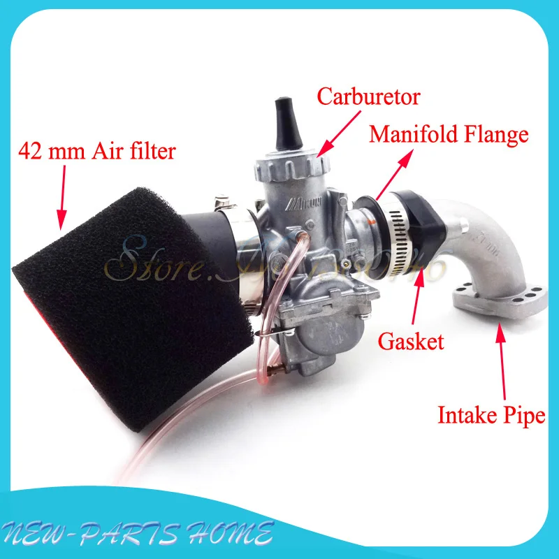 Carby Mikuni VM24 28mm Carburetor Air Filter Manifold Intake Pipe