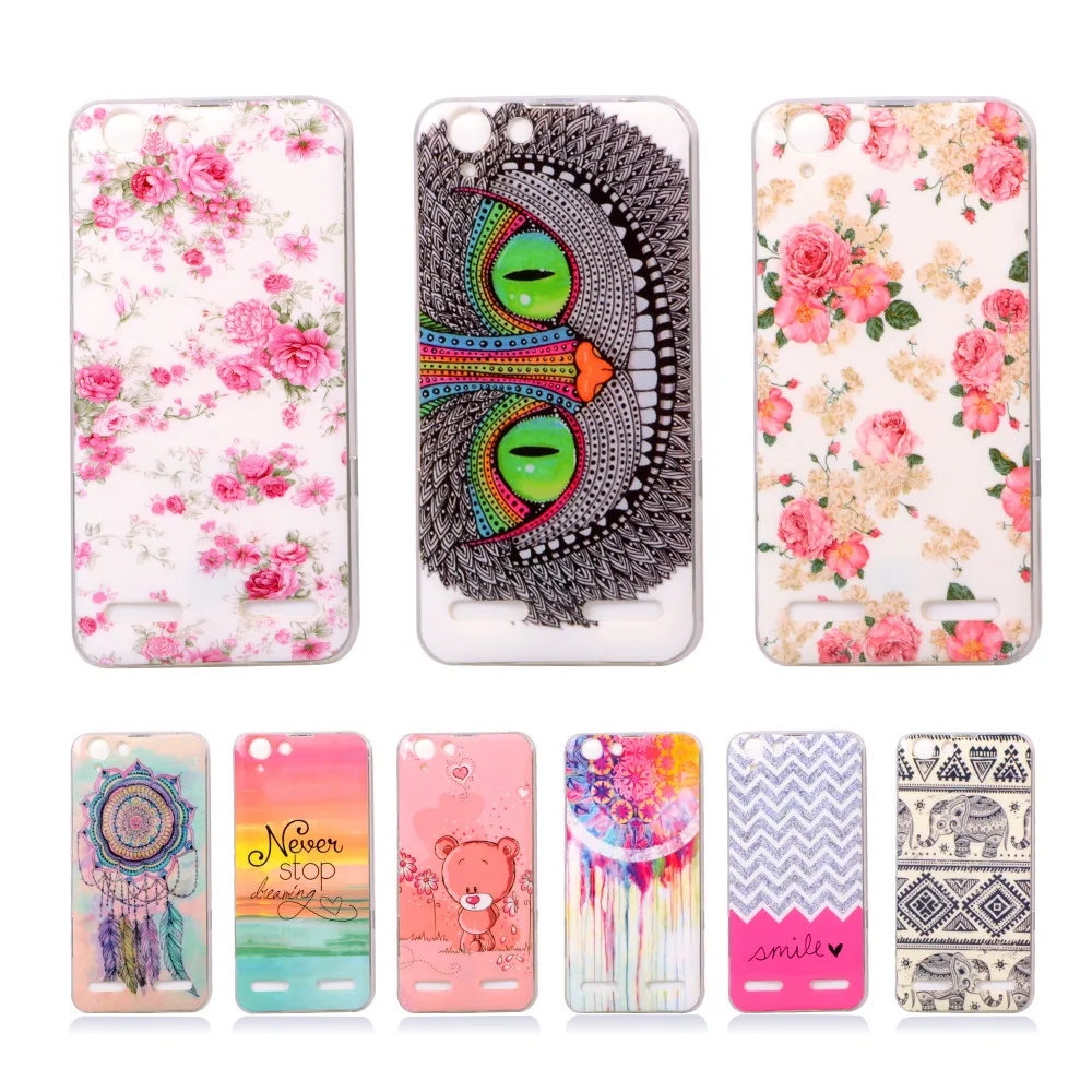 Cartoon Pattern TPU Cases For Lenovo Vibe K5 K5 plus Lemon 3 A6020a40 A6020a46 Silicone Soft