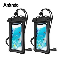 Ankndo 2 шт. водонепроницаемый чехол для телефона, плавающий чехол, сумка для смартфонов, защитный чехол для телефона для плавания, подводный чехол для телефона