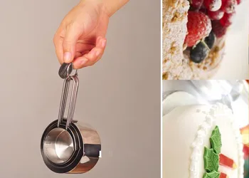 

4pcs The amount of baking ladle scale cup of TSP Stainless Steel Measuring Spoons Baking Cooking Must Kitchen Tool Scales Cup