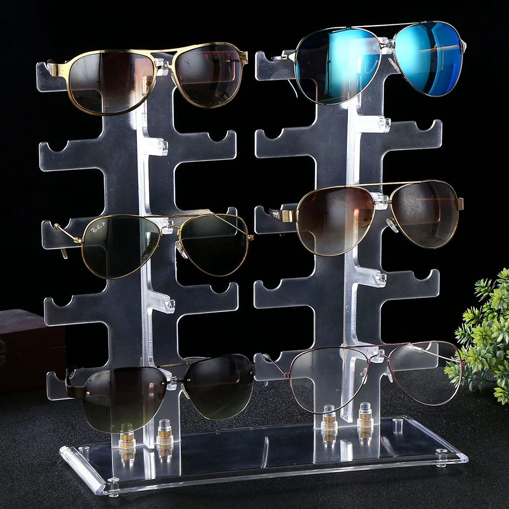 5 слоев органайзер для ювелирных изделий 10 пар пластиковые солнцезащитные очки Рамка стойка Дисплей стенд держатель