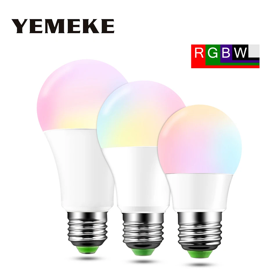 Удаленный Управление RGBW светодиодные лампы E27 5 Вт 8 Вт 12 Вт RGB Led лампы AC85-265V Светодиодный прожектор сценического свет вечерние лампы диско Led