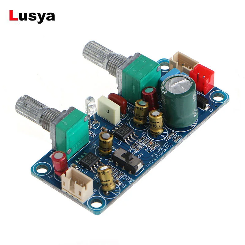 

Single Power DC9-32V Low Pass Filter Bass Subwoofer amplificador Pre-AMP Amplifier Board with Bass volume adjustment A7-011