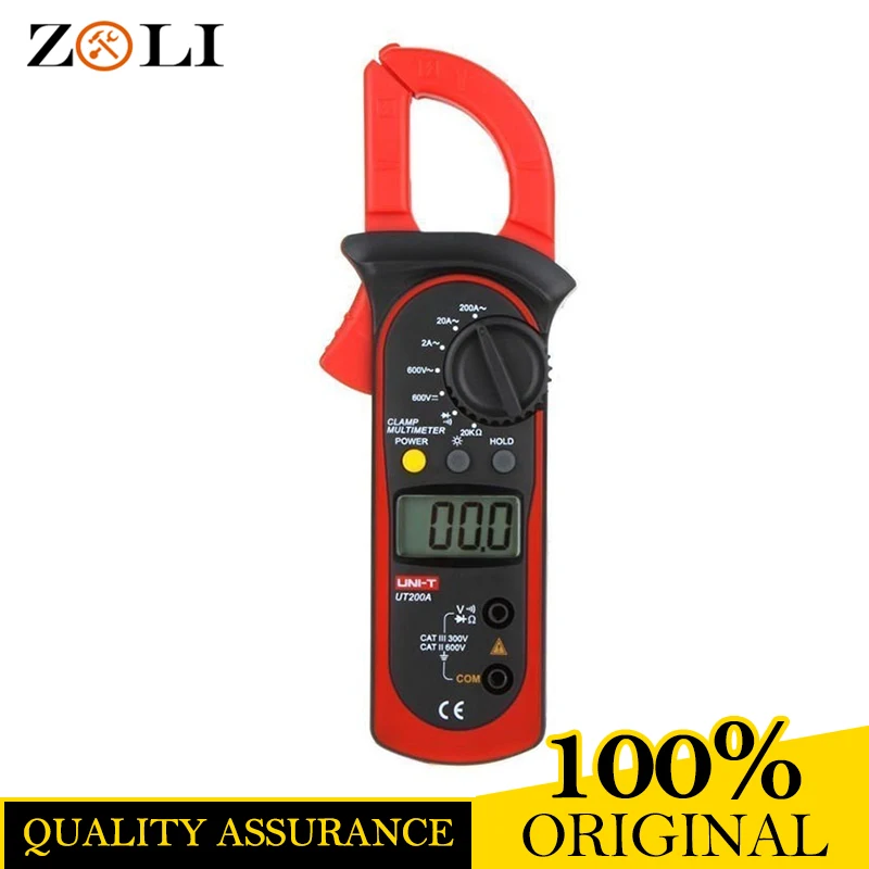 

2018 UNI-T UT200A Digital Clamp Multimeter UT200A AC/DC Voltage Resistance Tester LCD Backlight UNI-T 200A AC Ammeter