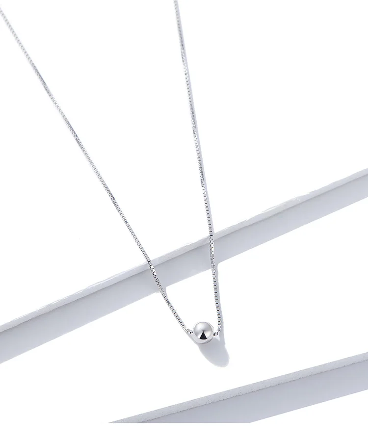 Bamoer, простое минималистичное короткое ожерелье для женщин, 925 пробы, серебро, прозрачный кубический циркон, цепочка, ожерелье, s, свадебные украшения, BSN085