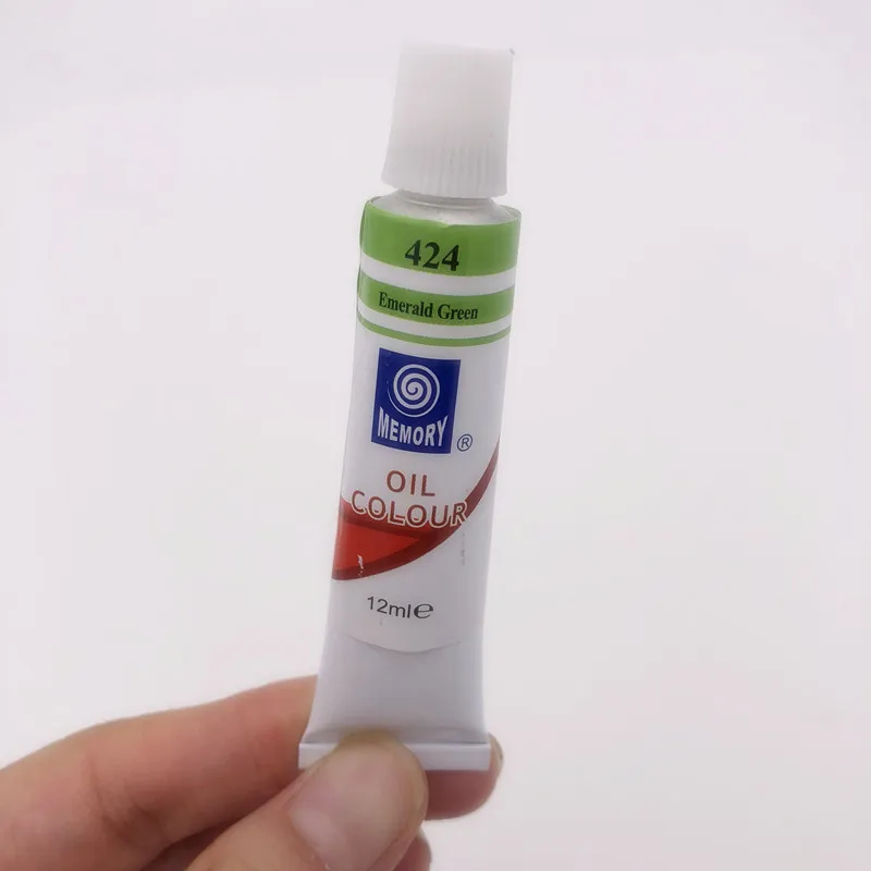 Art Paint Acrylic Oil Paint 12 ML 12 Colors Set Canvas Pigment Art Paints Each Tube Drawing Free For Brush And Tray