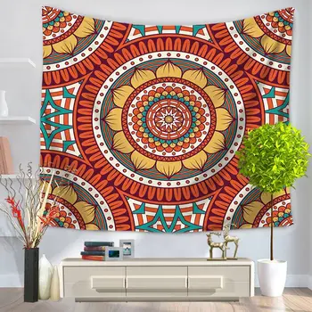 

3D Pattern Bohemian Wall Hanging Bedroom Decoration Tablecloths Beach Towels Picnic Cloth Multifunction Tapestry Free Shipping