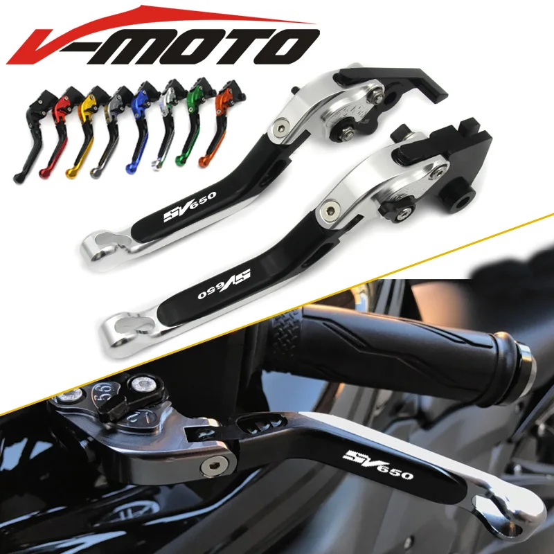

Silve&Black Adjustable Motorcycle Brake Clutch Levers For Suzuki SV650 1999 2000 2001 2002 2003 2004 2005 2006 2007 2008 2009