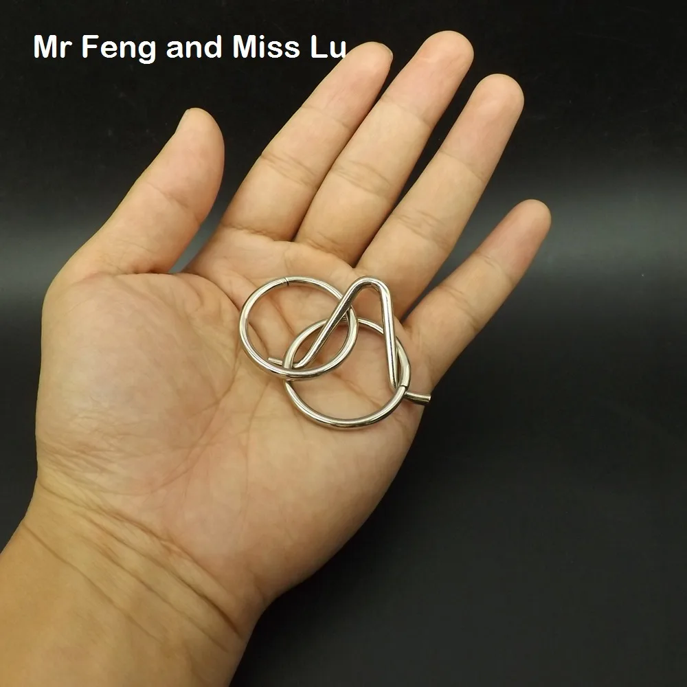 Ring and Ring Mini Metal Puzzle Model Solution Brian Teaser Gadget Intelligence Game Toys Kids Gifts 2