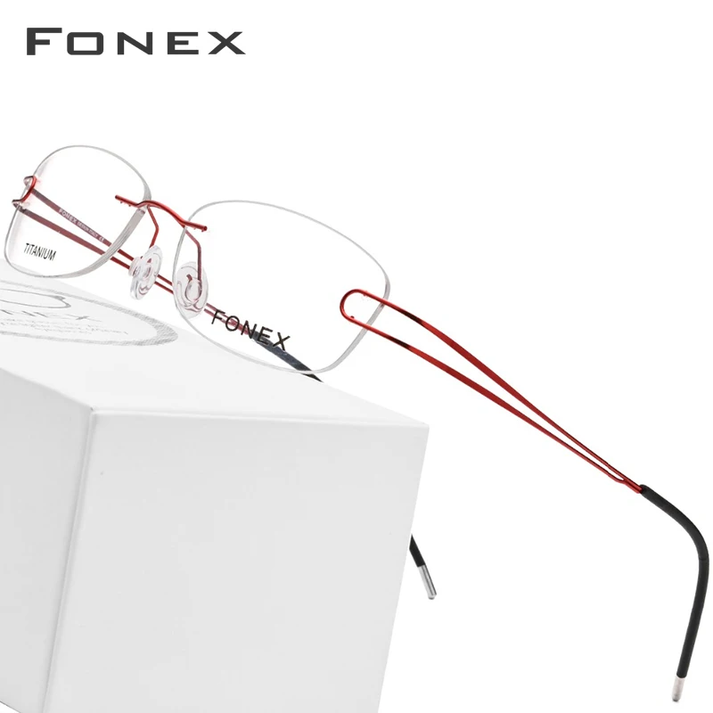 

Titanium Alloy Rimless Glasses Women Ultralight Prescription Myopia Optical Eyeglasses Frame Female Ladies Frameless Eyewear