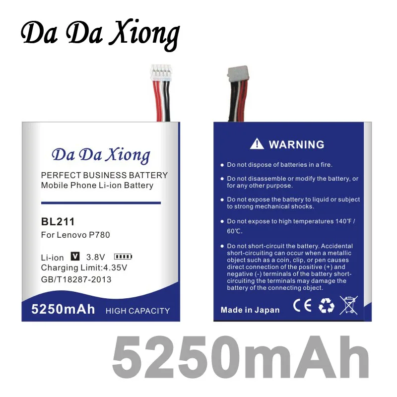 imágenes para Da da xiong 5250 mah batería para lenovo p780 bl211 bl-211 imágenes para Da da xiong 5250 mah batería para lenovo p780 bl211 bl-211
