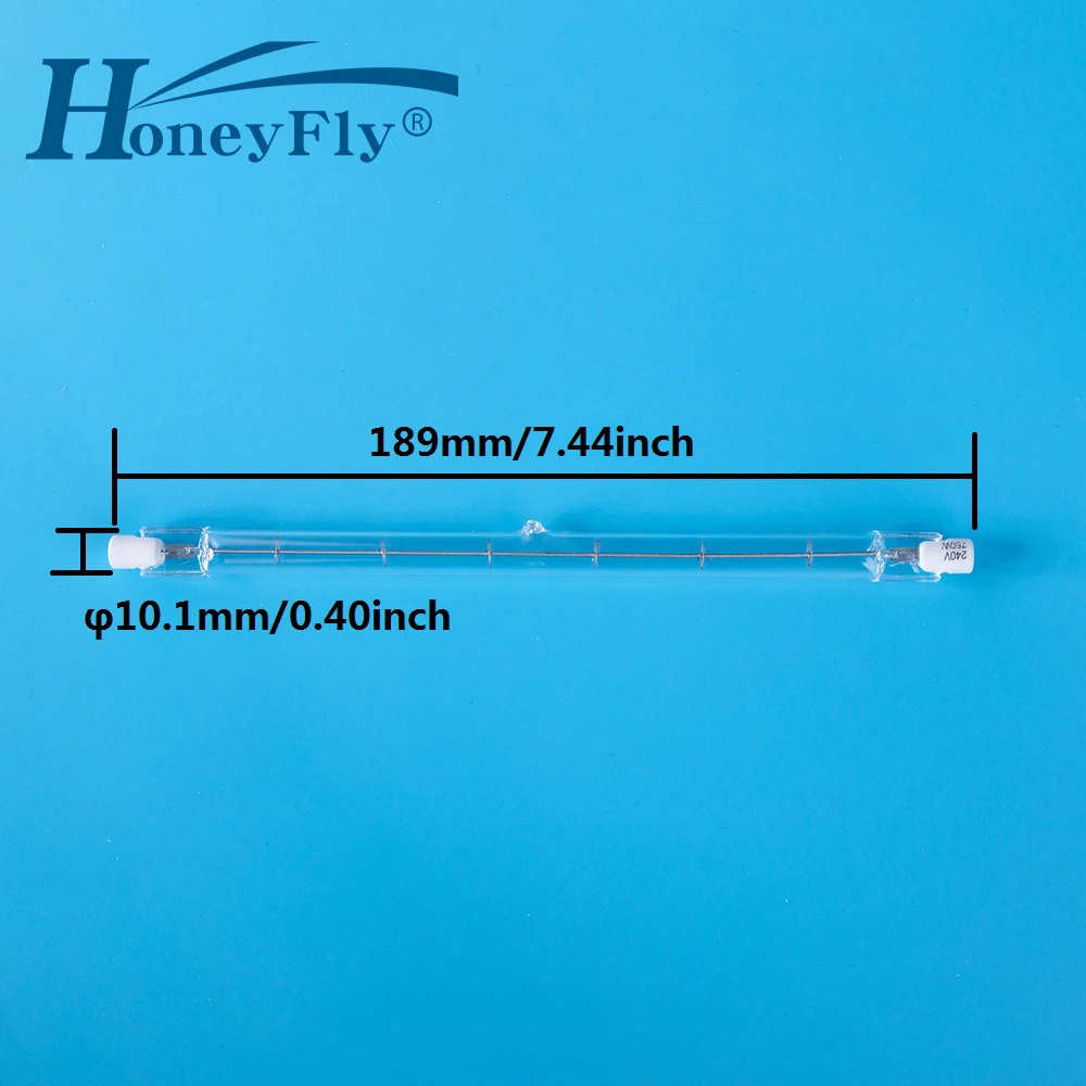 HoneyFly 3pcs 189mm Halogen Lamp New Linear J189 R7S 220V/110V 750W 1000W Double Ended Filament Flood Lights Quartz Tube