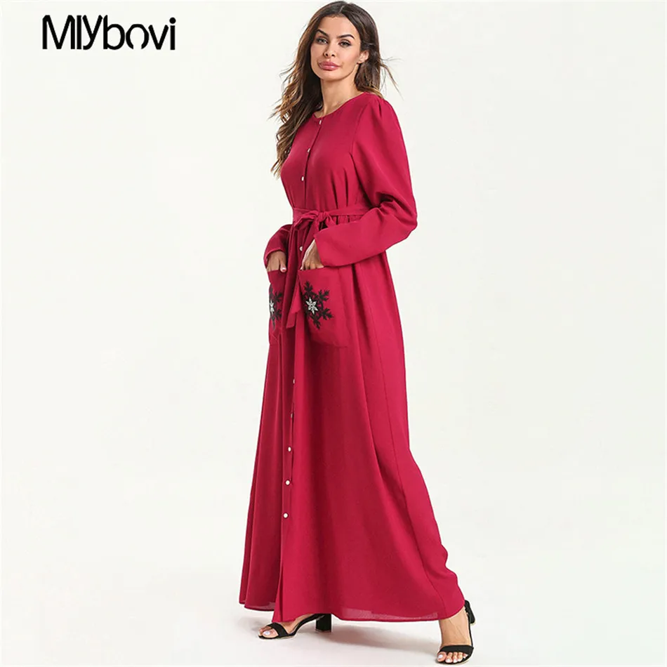 Женское Макси мусульманское платье-Абая Jilbab Цветочные кормление грудью вечерние коктейльные элегантные Этнический кафтан Турция исламское платье для беременных
