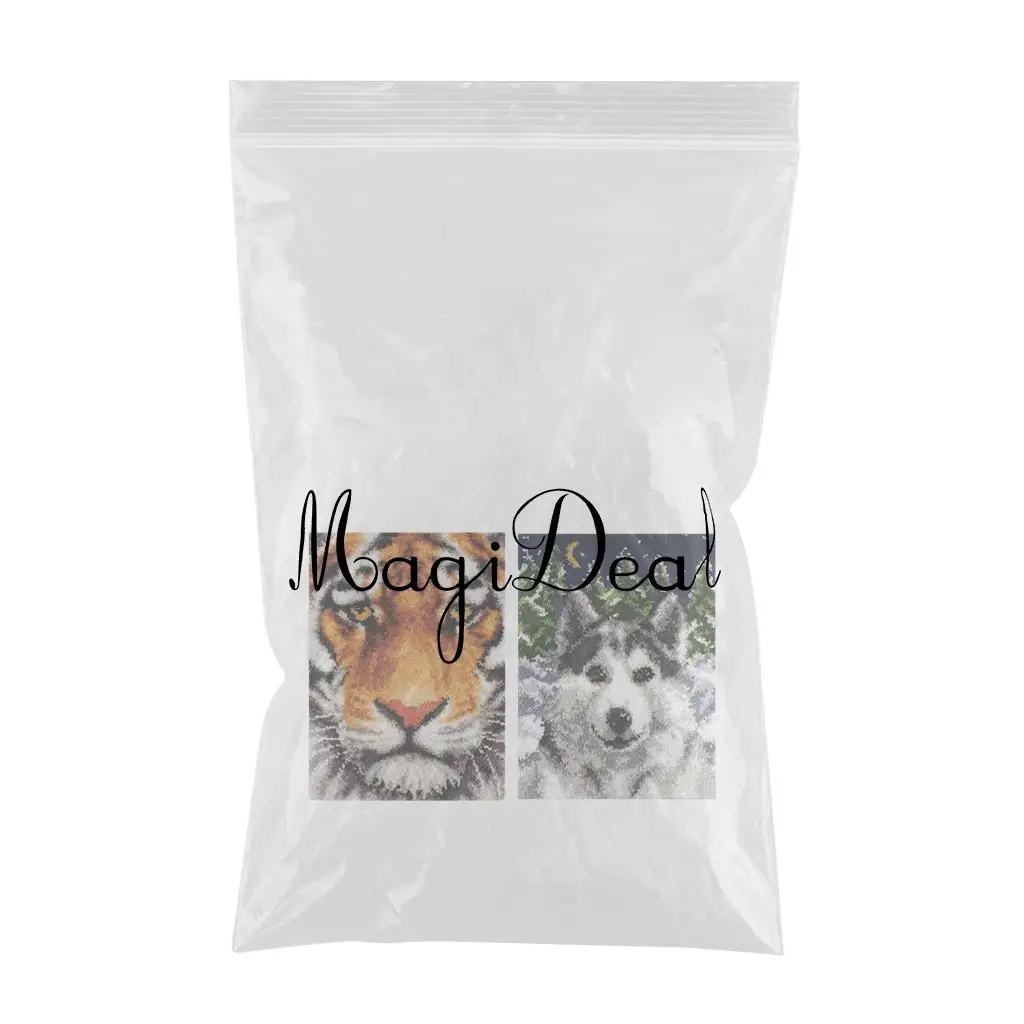 2 Set DIY Animal Latch Hook Kit Embroidery Needlework Supplies for Tapestry Carpet Rug Pillow Mat Cushion 75x57cm