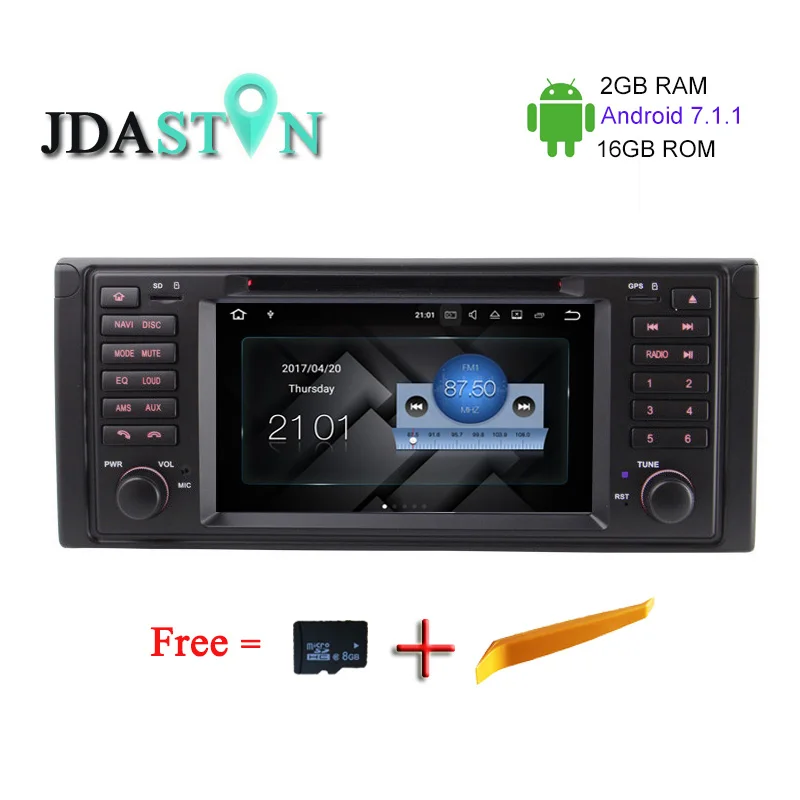 JDASTON 2G 16G 1Din 7Inch Android7 1 1 Car DVD Player for font b BMW b