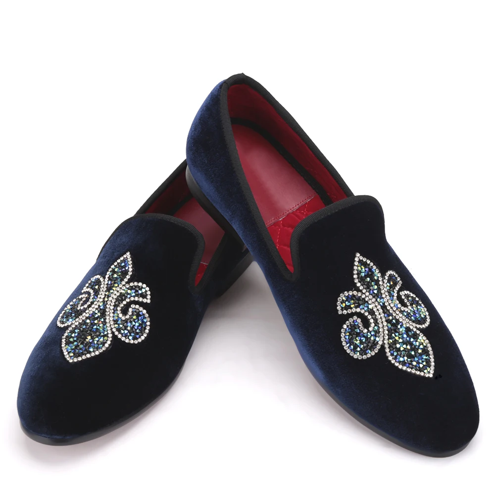 

Velvet hot drilling fashion men's shoes European and American wedding dress men shoes