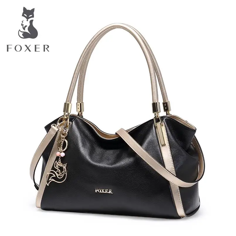 

FOXER luxury fashion high-grade leather handbags 2018 new brand-name products 100% high-quality female famous brand