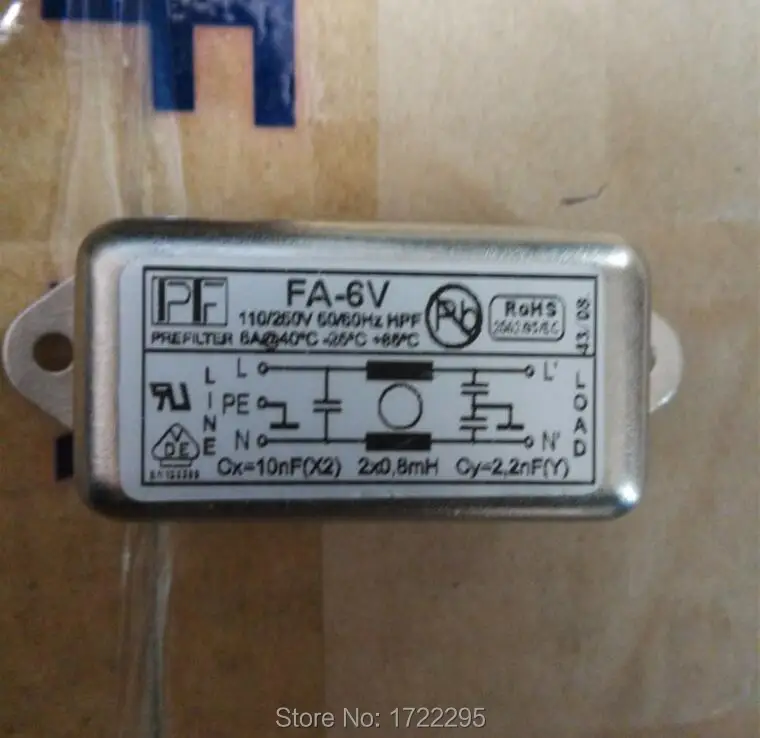 

Original FA-6V FA Series Chasis Panel Mounting Single Phase 6A Single-Phase Filters for Frequency Converters