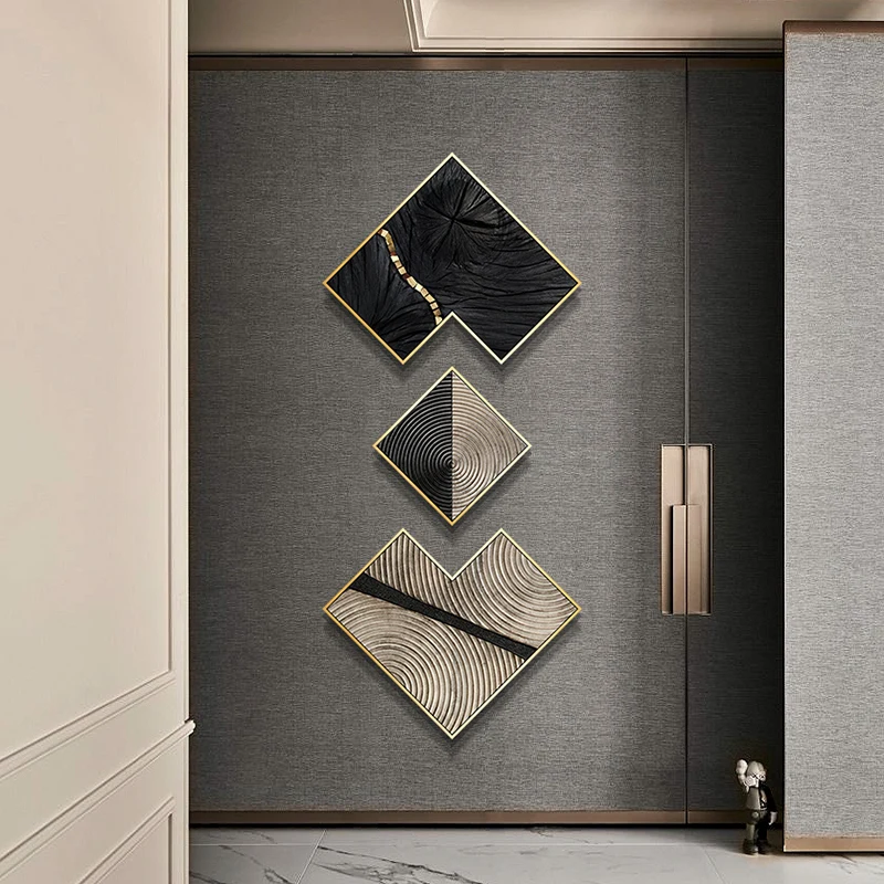 Цена Современная гостиная диван фон настенная живопись отель офис Фреска сочетание атмосферная Роскошная абстрактная декоративная живопись