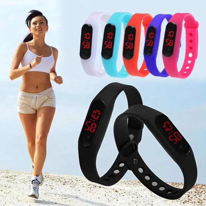 

Fashion LED Display Plastic Electronic Digital Ladies Watch Unisex Bracelet Watch Men clock Montre Homme Relogio Feminino