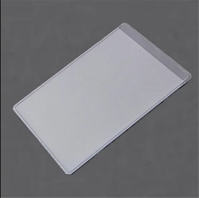 10Pcs Dustproof Clear Card Holders Soft Plastic Credit Card Protectors